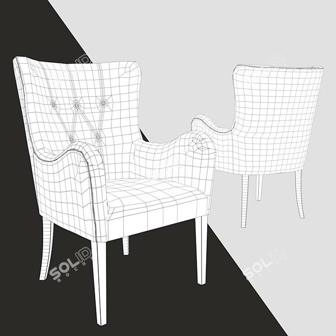 Comfy Charlie Accent Chair 3D model image 2