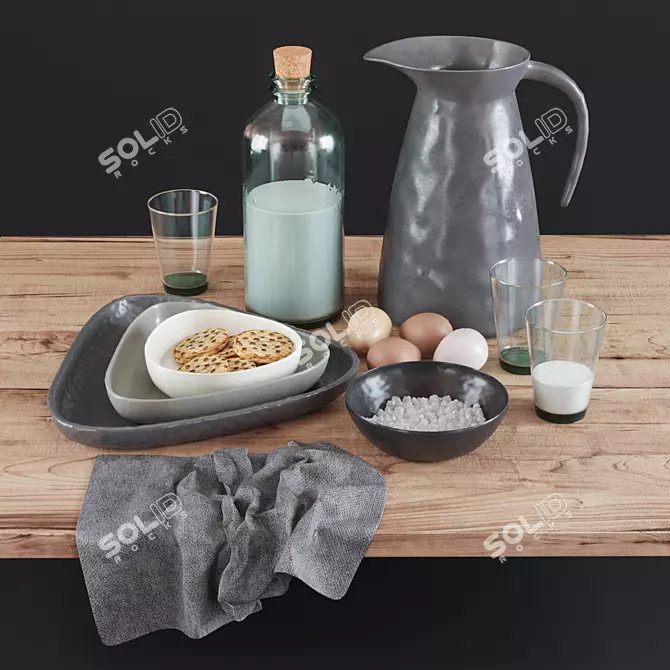 Kitchen Vibe: Decorative Set 3D model image 1