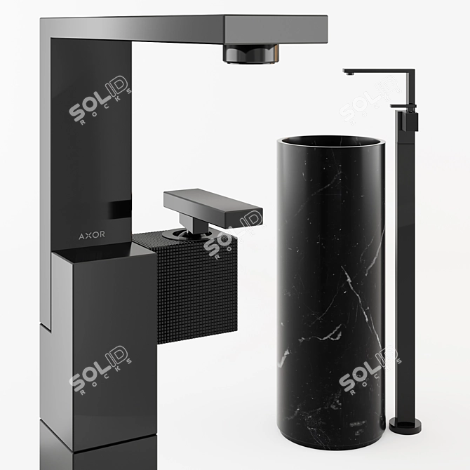 Sleek Elegance: Axor Edge Basin Mixer 3D model image 2