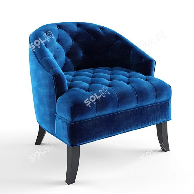 Barrel Chic Slipper Chair 3D model image 2