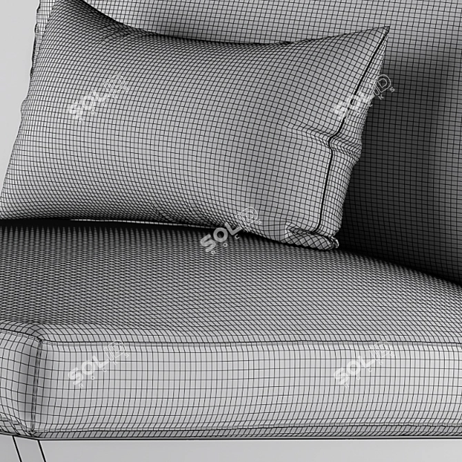 Teak Sunset Lounge Chair 3D model image 3