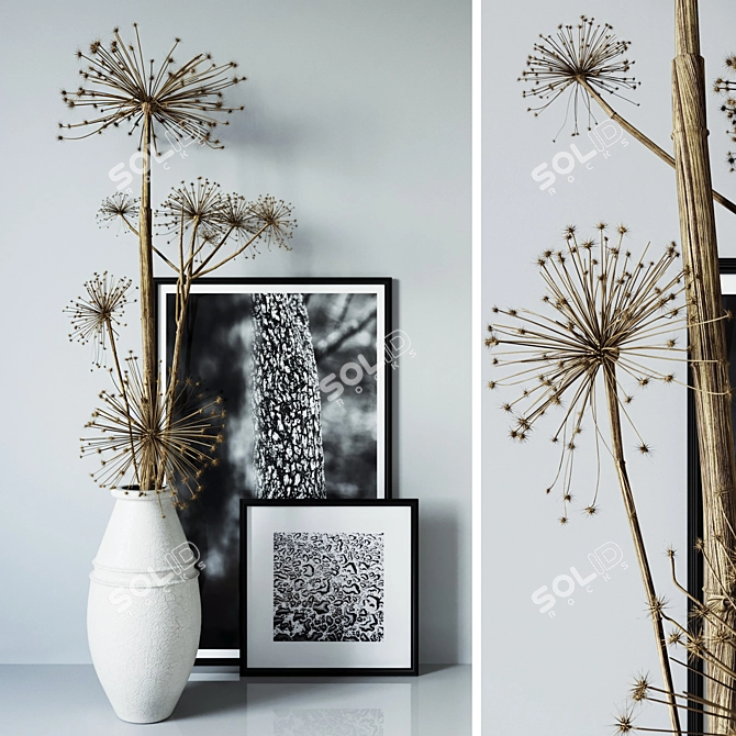 Elegant Decor Set 3D model image 1