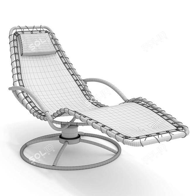 Surf Deckchair: Stylish and Comfortable 3D model image 3