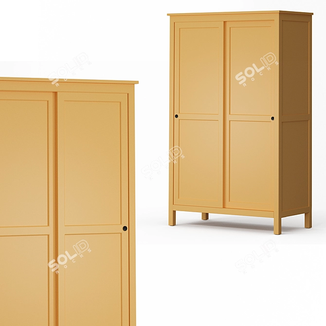 Modern Hemles Wardrobe for Light Interiors 3D model image 1