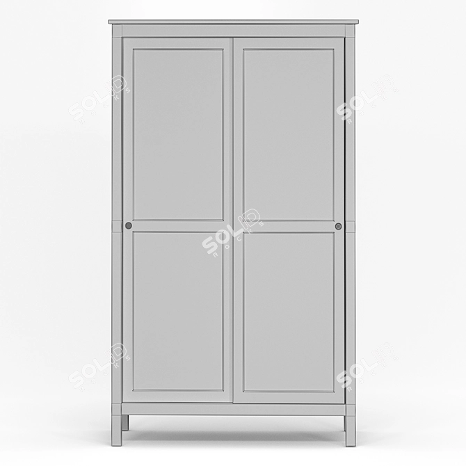 Modern Hemles Wardrobe for Light Interiors 3D model image 2