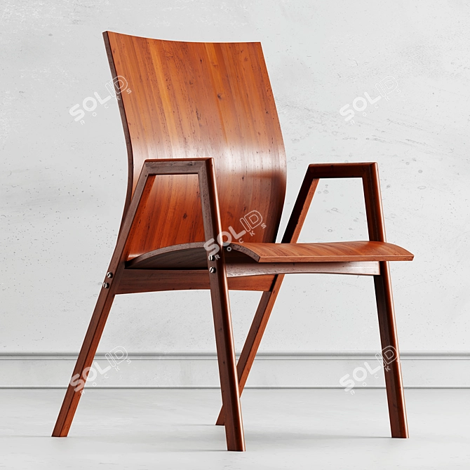 Elegant Armchair: Premium Quality & Stylish Design 3D model image 1