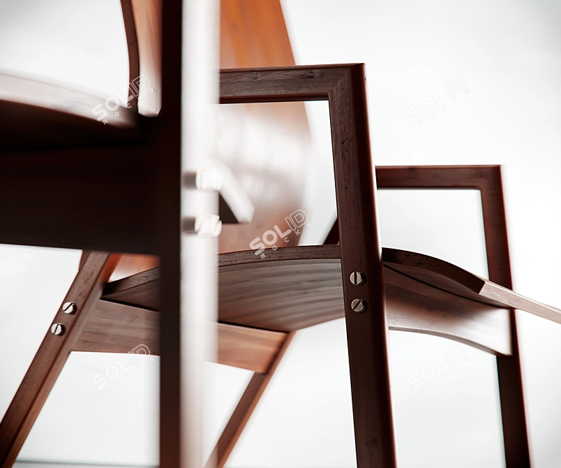 Elegant Armchair: Premium Quality & Stylish Design 3D model image 2