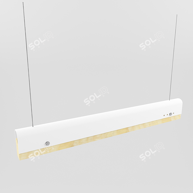 LED One Book: Modern Hanging LED Light Fixture 3D model image 1