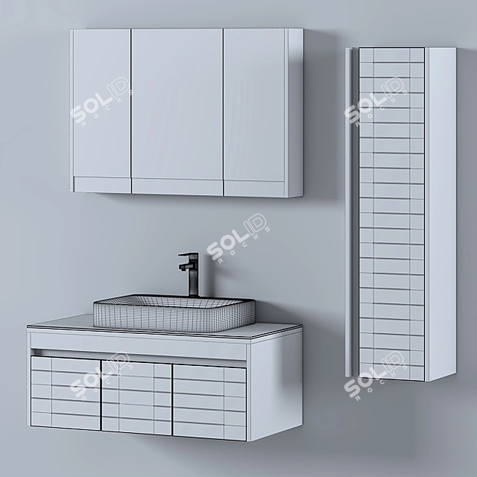 Nexia Bathroom Furniture Set 3D model image 3