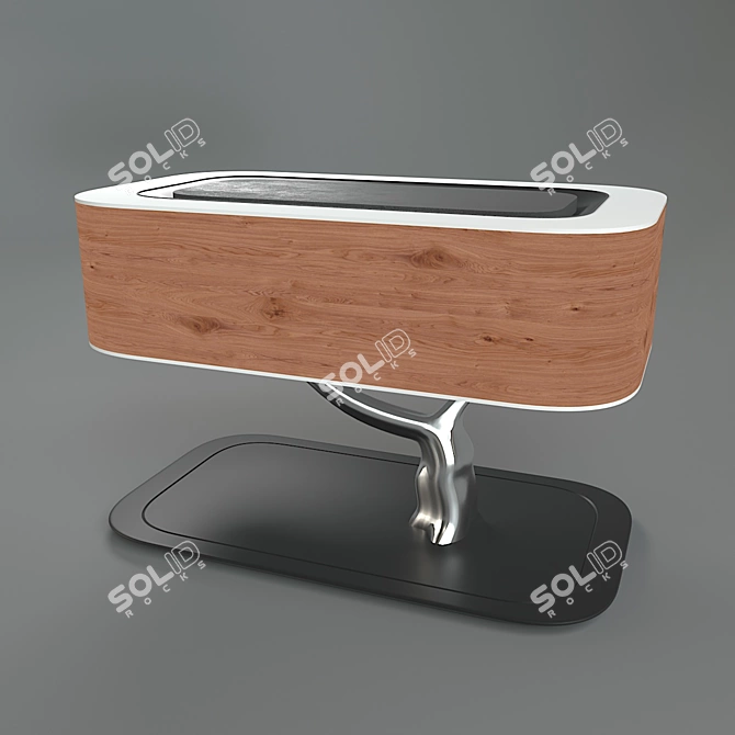 Sleek Artistic Desk Light 3D model image 1