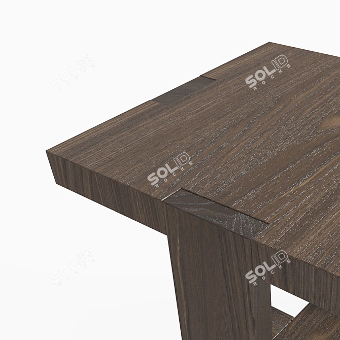 Antoccino Side Table - Grey/Brown Oak Finish - 24" x 24" x 20 3D model image 2