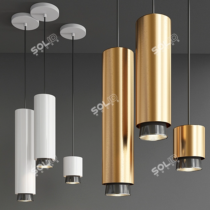 Modern Elegance: Fabbian Claque Pendant 3D model image 1