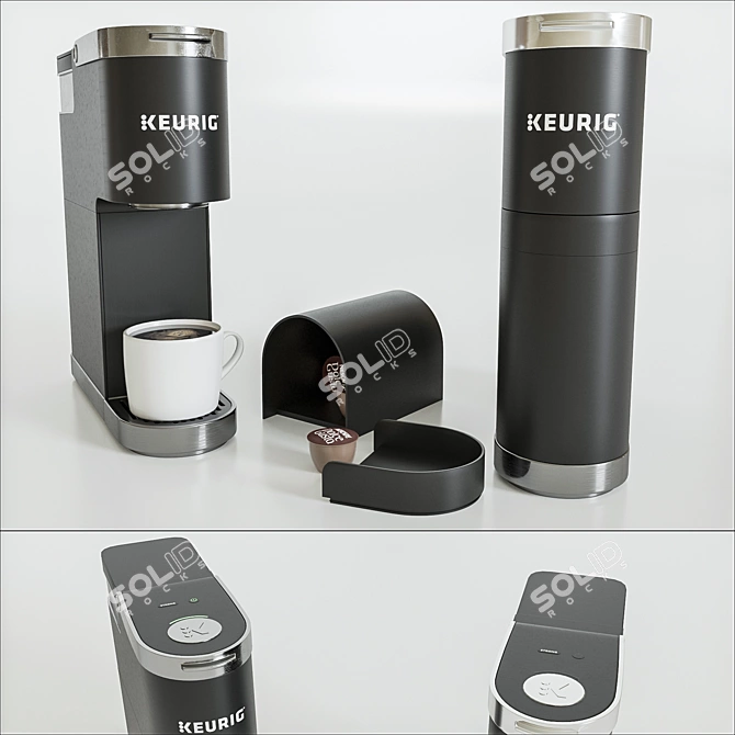 Compact Coffee Maker: Keurig Black Mini+ 3D model image 1