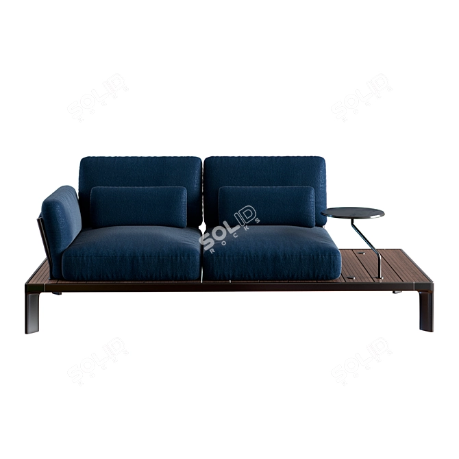 Bamboo Bliss: Two Seats Sofa EMU 3D model image 2