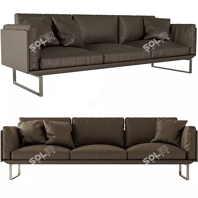 Modern Italian Style Cassina-1: 263cm Sofa 3D model image 1