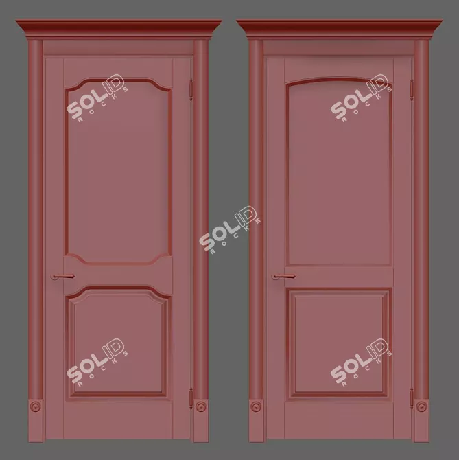 Elegant Interior Doors 3D model image 2