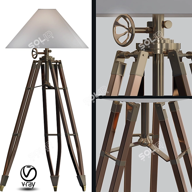 Adjustable Telescopo Floor Lamp 3D model image 1