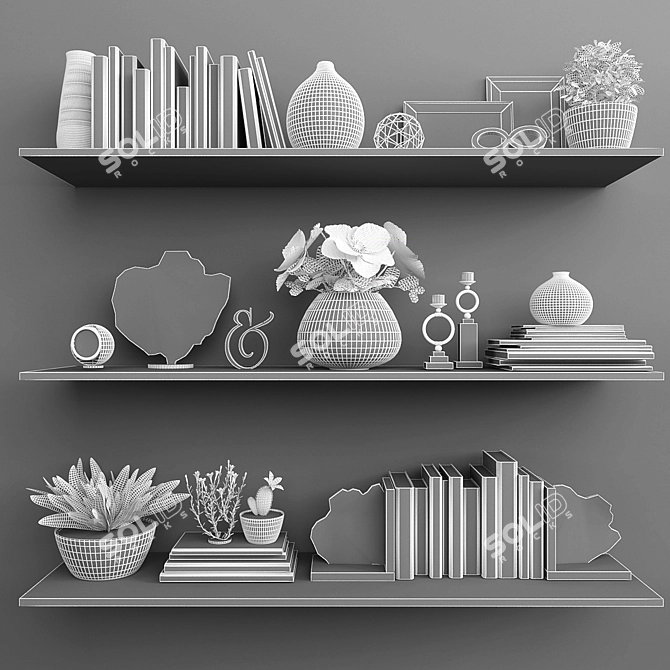 Elegant Decor Set 3D model image 3