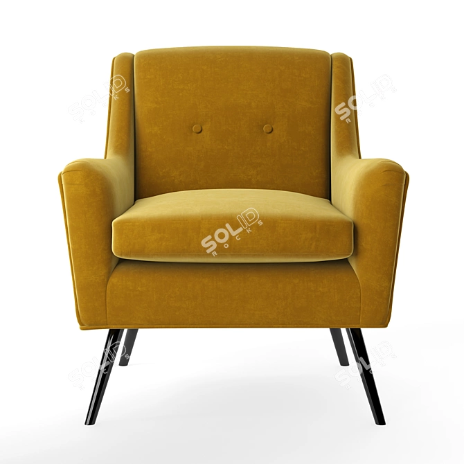 Modern Kelly Hoppen Oliver Chair 3D model image 2