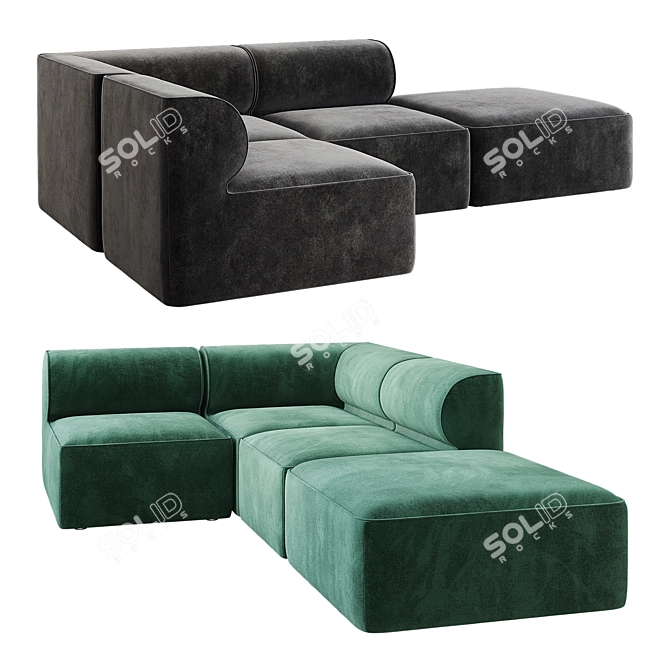 Eave Modular Sofa: Stylish and Versatile Seating 3D model image 1