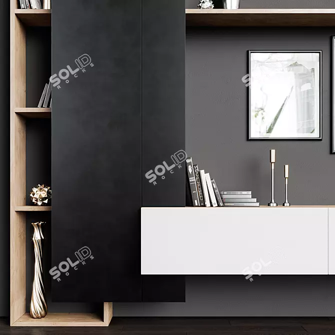 Title: Modern Wall Unit Furniture 3D model image 2