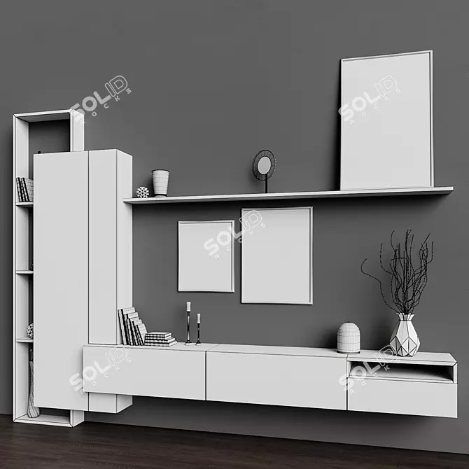 Title: Modern Wall Unit Furniture 3D model image 3