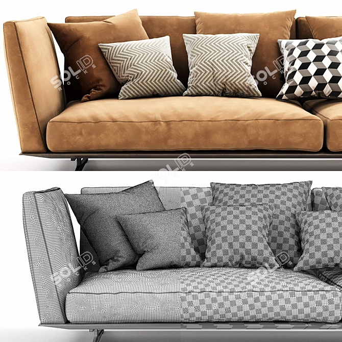 Flexible Comfort: Evergreen Chaise 3D model image 3