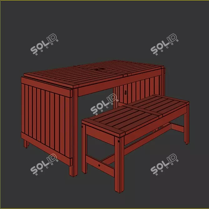 Versatile Outdoor Furniture Set: IKEA Applaro KLASEN 3D model image 2