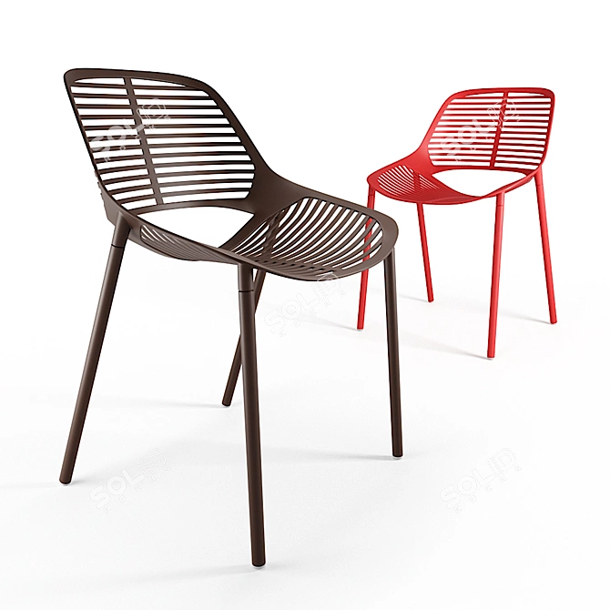 Niwa Fast Chair: Stylish, Durable, Outdoor/Indoor 3D model image 1