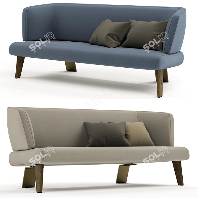 Elegant Minotti Creed Sofa 3D model image 1