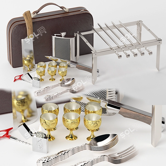 Title: Summer Resident-2 Picnic Set 3D model image 2