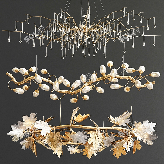 Exquisite Serip Chandelier Collection 3D model image 1