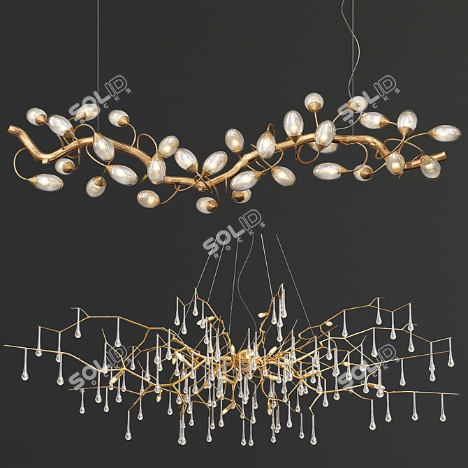 Exquisite Serip Chandelier Collection 3D model image 2