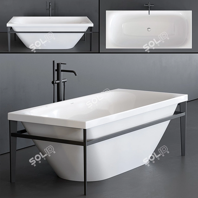 Luxurious XViu Freestanding Bathtub 3D model image 1