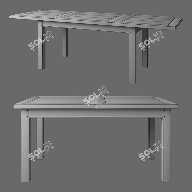 Oxford Folding Dining Table: Stylish & Space-Saving 3D model image 2