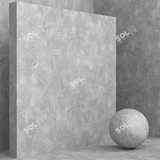 Seamless Concrete Plaster Set 3D model image 2