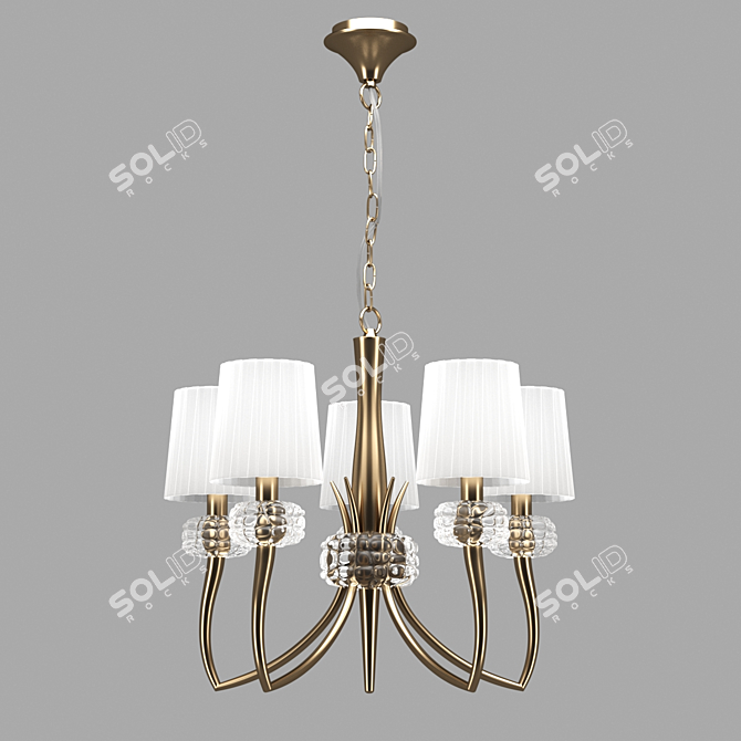 Elegant LOEWE Chandelier - Illuminate Your Space 3D model image 1