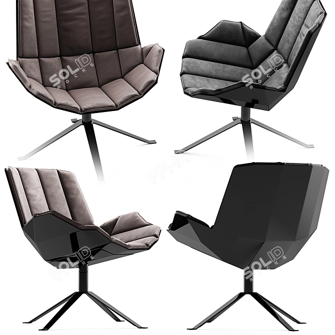 Stylish Müller MARTINI Chair 3D model image 2