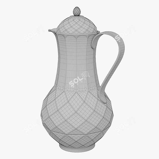 Rose Tea Thermos: Stylish, Durable, and Portable 3D model image 3