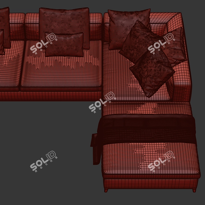 Sleek B&B Italia Michel Club Sofa: Luxury and Style 3D model image 3