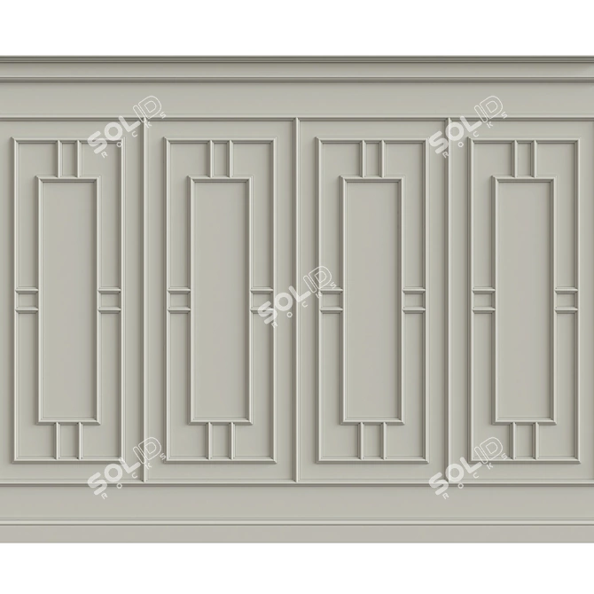 Elegant Wall Moulding for Seamless Design 3D model image 1