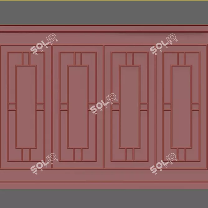 Elegant Wall Moulding for Seamless Design 3D model image 2