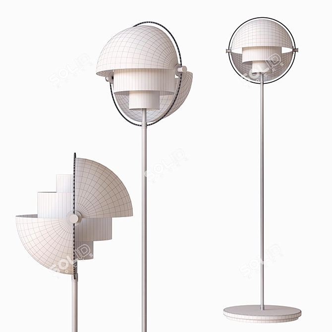 Gubi Multi Lite 3D Floor Lamp 3D model image 3