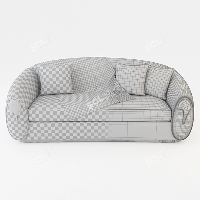 Luxury Soleil Sofa: Stylish Comfort 3D model image 3