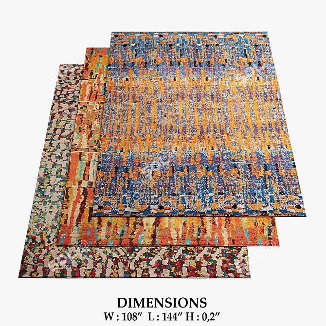 Lost Weave Collection: Rugs 640 3D model image 1