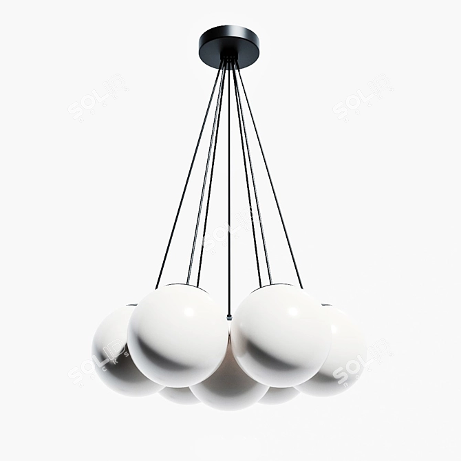 Elegant Ball Pendant Light 3D model image 1