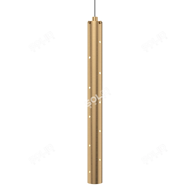 Elegant Brass Pendant - Art. 3820 3D model image 2