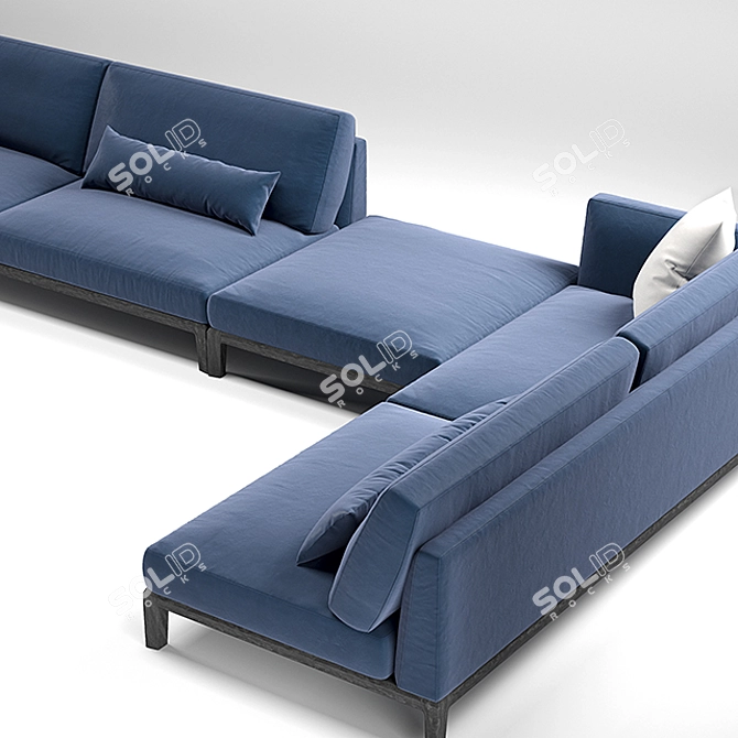 Modern Akita Busnelli Designer Sofa 3D model image 2