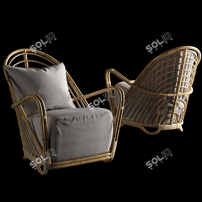 Arne Jacobsen Sika Lounge Chair: Reloaded Elegance 3D model image 1