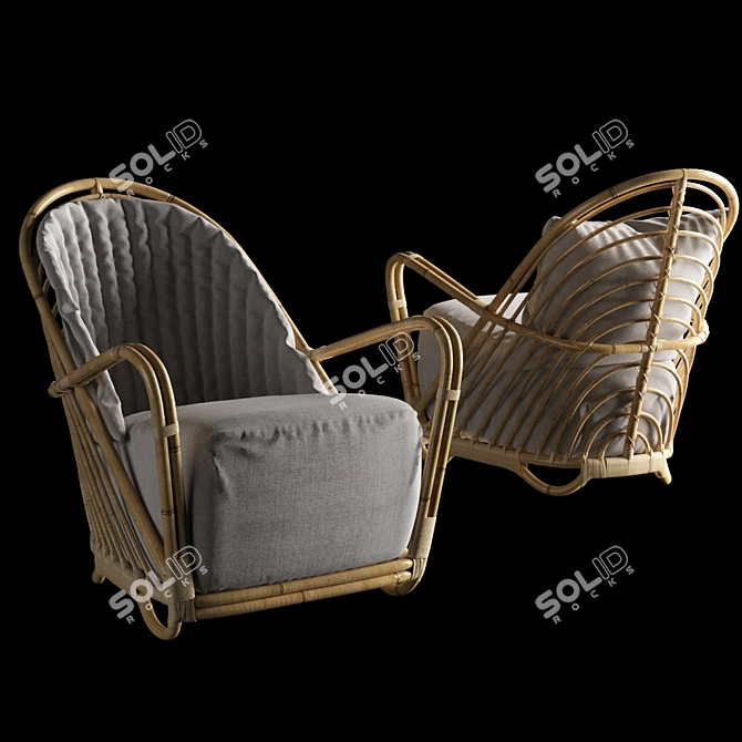 Arne Jacobsen Sika Lounge Chair: Reloaded Elegance 3D model image 2